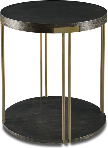 Miniatura 7 de Biaco Mesa consola moderna negra para entrada, mesa de pared industrial de media luna de 3 niveles, mesa de entrada de madera con acento de medio