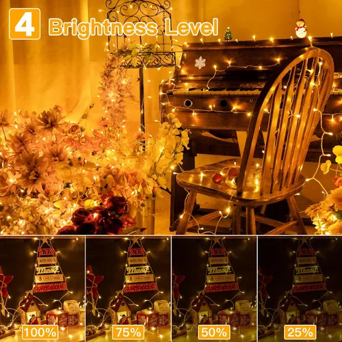 Miniatura 6 de Ollny Luces de Navidad, 66 pies, 200 luces LED para árbol de Navidad con 11 modos, control remoto, IP44, impermeable, cambio de color, luces