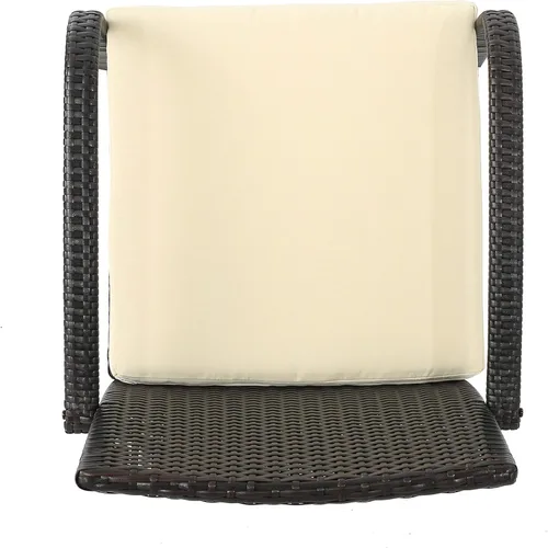 Miniatura 9 de Christopher Knight Home PE Wicker Dining Chairs Set of 2, Outdoor Patio Chairs with Removable Cushion, Poolside Dining Furniture, Aluminum Frame