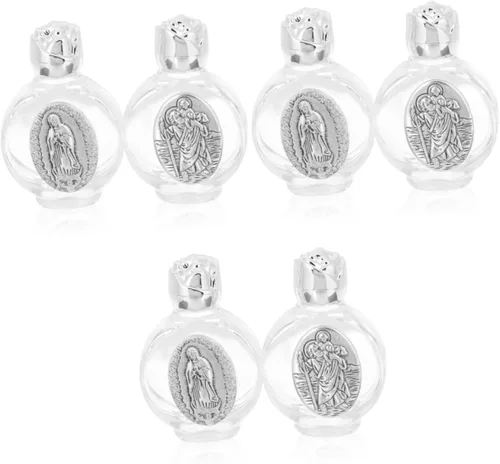 ABOOFAN 6 unidades para aceite Jesús cristiano oro Pascua aceites tonos decoraciones contenedor agua esencial vidrio festival recargable bautismo