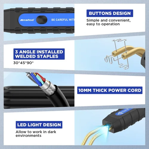 Miniatura 7 de Kit de soldador de plástico con 600 piezas de grapas calientes 110 V máquina de soldadura de plástico kit de reparación de parachoques de coche, 80