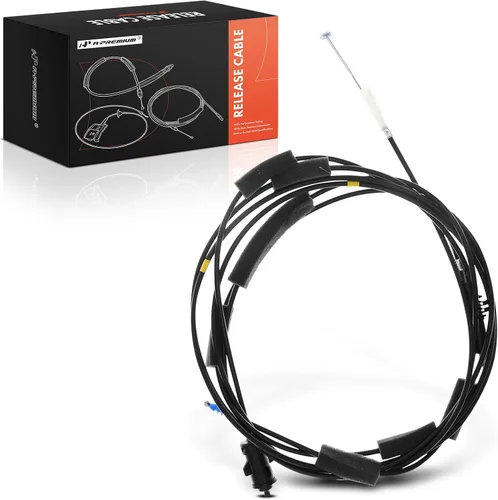 Miniatura 10 de A-Premium Cable de liberación del capó delantero sin mango compatible con Honda Civic 1992 1993 1994 1995, 91.1 pulgadas