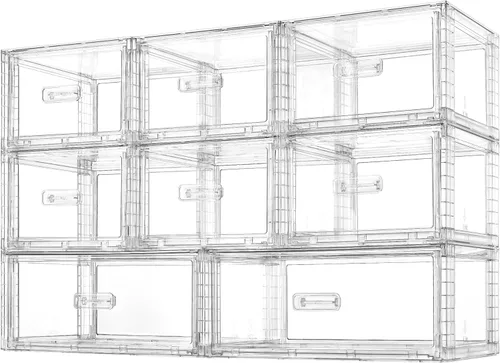 Miniatura 14 de Vtopmart - 2 paquetes de grandes contenedores de almacenamiento apilables transparentes de 27QT, contenedores de almacenamiento de plástico