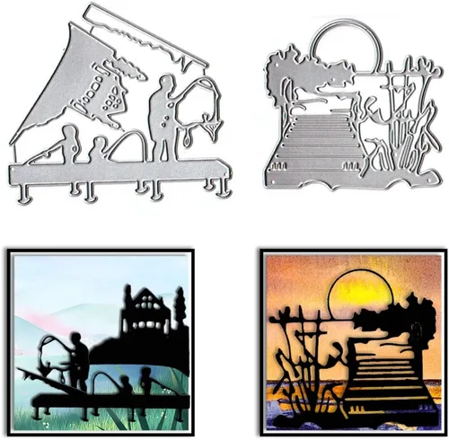Miniatura 8 de Estivaux Troqueles de dinosaurio para hacer tarjetas, huevos animales troquelados, plantillas, plantillas en relieve para álbumes de recortes
