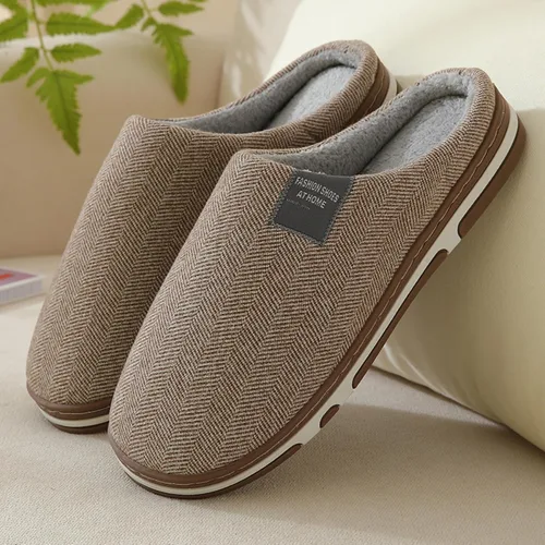Miniatura 6 de ASHALI Pantuflas de espuma viscoelástica para hombre y mujer, de algodón suave y afelpado, para interiores y exteriores, con suela antideslizante
