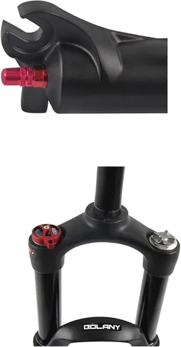 Miniatura 6 de 26/27.5/29 Suspension Fork 100mm Travel,28.6mm Straight Tube QR 9mm Double Chamber Crown Lock Aluminum Alloy XC Mountain Fork Red/Black