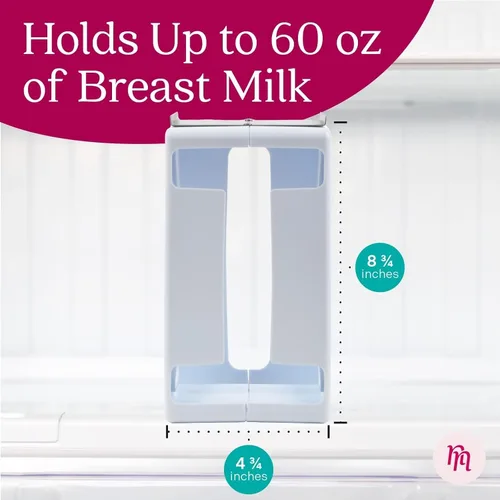 Miniatura 4 de Nurse & Nourish Torre de almacenamiento de leche materna y contenedor organizador para congelador, estante que ahorra espacio para bolsas