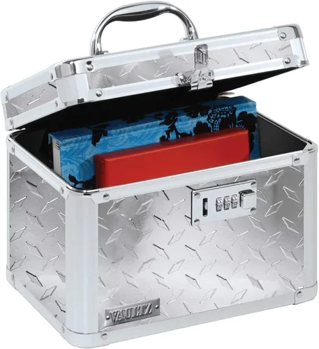 Miniatura 16 de Vaultz Cajas de seguridad seguras – Caja de seguridad segura con combinación, almacenamiento para documentos, objetos de valor, medicamentos