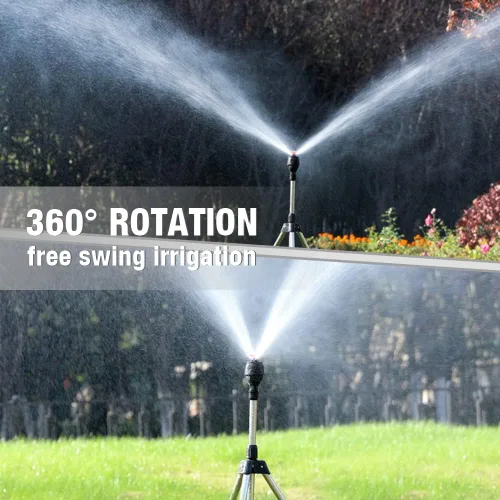 Miniatura 3 de Aspersor de trípode giratorio, rociadores de riego giratorios automáticos de 360 grados, aspersor telescópico de trípode para áreas grandes, patio