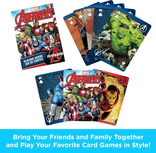 Miniatura 2 de AQUARIUS Marvel Avengers Comics - Juego de cartas de 3 pulgadas, multicolor