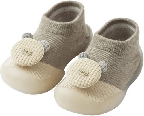 Bearbay Calcetines para bebé, suela de goma, antideslizantes, para interiores, unisex, recién nacidos, niños y niñas