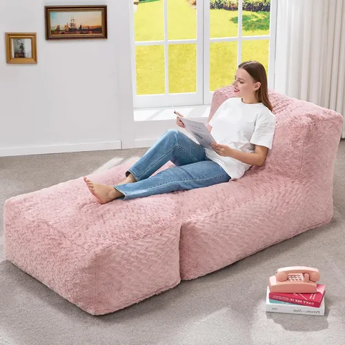 Miniatura 23 de Hobestluk Puf con espuma viscoelástica, tela de piel sintética ultrasuave, diseño ergonómico, puf pequeño, para sala de estar, dormitorio, sala
