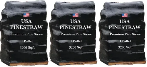 Miniatura 12 de Long Needle Pine Straw Mulch – Cobertura de 3200 pies cuadrados, 1 juego – Paja de pino cosechada en Estados Unidos de primera calidad