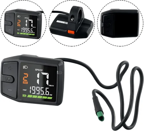 Miniatura 3 de Pantalla de protocolo Ebike UART/CAN para motores, dos protocolos compatibles, panel de control de medidor de pantalla de bicicleta eléctrica