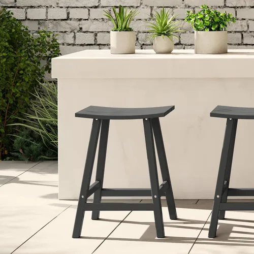 Miniatura 88 de WestinTrends Malibu - Juego de 2 taburetes para sillín para exteriores/patio, 24 alturas, color rojo