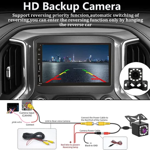 Miniatura 4 de Estéreo de Coche Doble DIN con Apple CarPlay Inalámbrico y Android Auto, Receptor de Audio de Coche con Pantalla Táctil de 7 Pulgadas, Radio