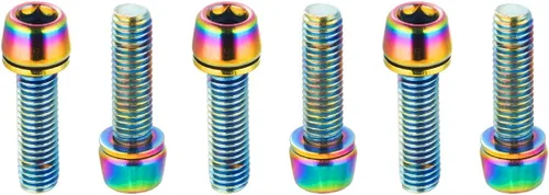Miniatura 6 de CNC Pernos de vástago de bicicleta, pernos de vástago para BMX/MTB/bicicleta de carretera con arandelas (rojo/azul/naranja/verde/arcoíris)