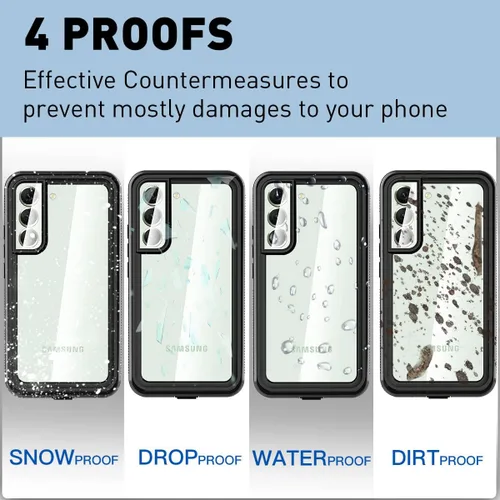 Miniatura 2 de AICase Funda impermeable para Samsung Galaxy S22 Plus 5G (6.6 pulgadas), a prueba de nieve, a prueba de polvo, a prueba de golpes, con certificación