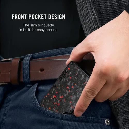 Miniatura 13 de Ridge - Cartera para hombre – Cartera compacta minimalista delgada y portatarjetas, billetera con bolsillo frontal protegido RFID para hombres