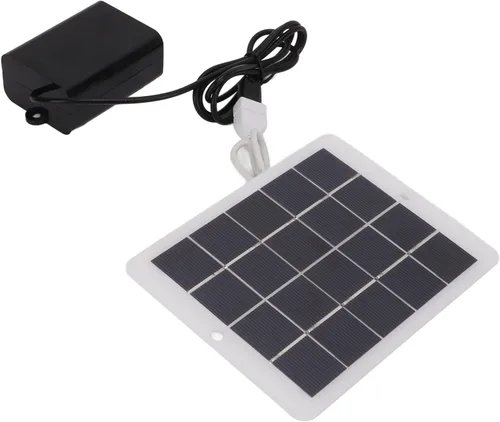 Miniatura 4 de Alomejor Oxigenador solar Bomba de aire Interfaz de salida 3W 5V Aireador de oxígeno solar portátil para decoración de jardín de peces de estanque
