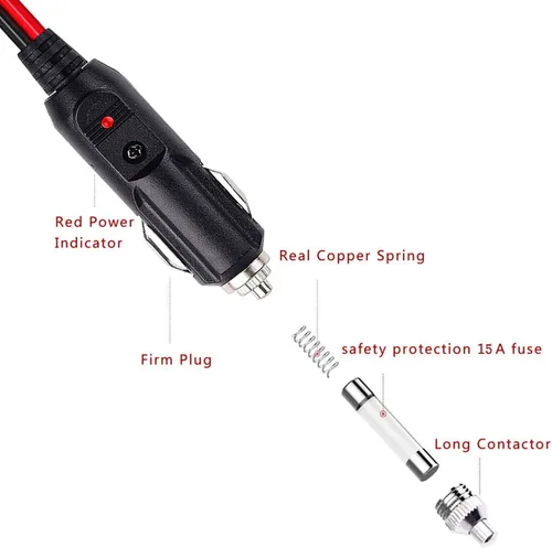 Miniatura 5 de XT60 a encendedor de cigarrillos para automóvil, encendedor de cigarrillos, cable de extensión XT60 de 12 AWG XT60, cable adaptador compatible