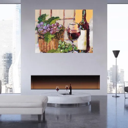 Miniatura 4 de Fine Art Canvas Lienzo decorativo clásico para pared, diseño de bodegones de la artista Jane Slivka para sala de estar, dormitorio, baño, cocina