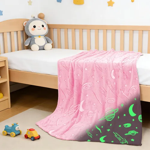 Miniatura 11 de inhand Juguetes de unicornio azul que brillan en la oscuridad para manta, regalos de unicornio para niñas de 1, 2, 3, 4, 5, 6, 7, 8, 9, 10, 11, 12