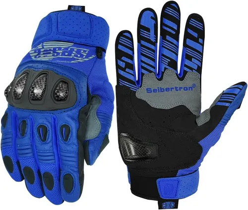 Miniatura 10 de Seibertron SPS Series - Guantes para motocicleta con pantalla táctil, para motocross, BMX, ATV, MTB, ciclismo, completo o medio dedo, para adultos