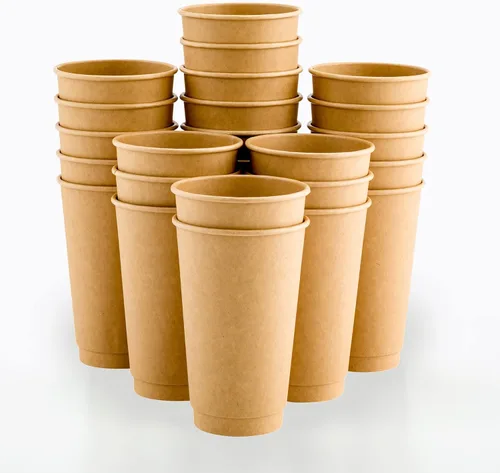 Miniatura 12 de Restaurantware Tazas de café de papel de 4 onzas, 25 tazas de papel desechables de doble pared, a prueba de fugas, reciclables, tazas calientes