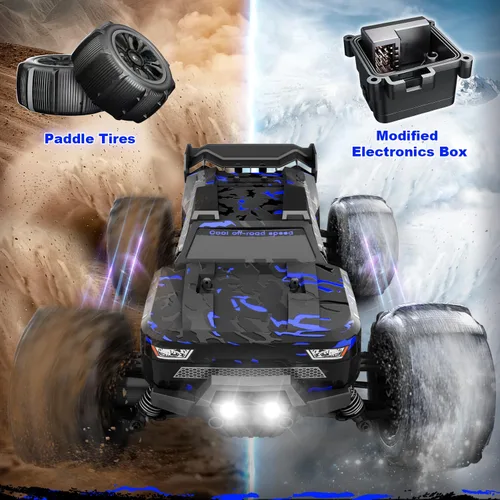Miniatura 5 de Autos RC a escala 1:14 para adultos, Truggy RC de alta velocidad de 60 KPH, camión de control remoto todoterreno 4 x 4, automóvil eléctrico