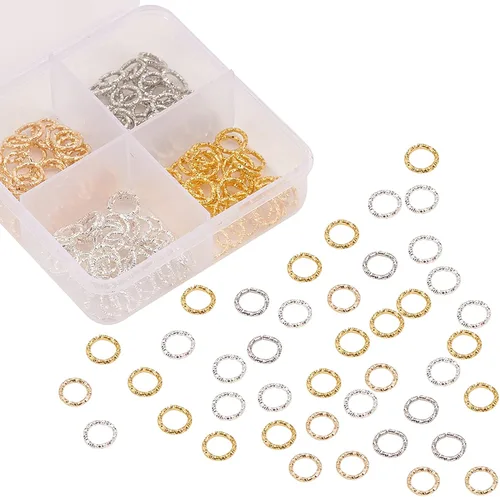 Miniatura 14 de Airs&Opulence - 200 conectores de cadena de acero inoxidable de 0.47 pulgadas, 8 formas, conectores de gancho de cadena abierta para hacer joyas 3