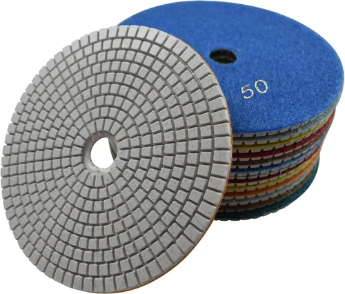 Miniatura 6 de Wet 6" 7-Step Diamond Pulir Pads Flexible Lijado Herramientas Discos Buff