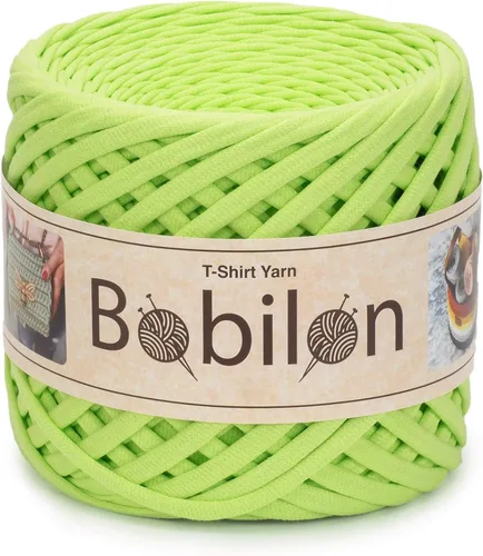 Miniatura 17 de Hilo de camiseta – 0.197-0.276 in – Cinta de punto para ganchillo, tejido, macramé, manualidades – 328.1 ft / 110 yardas – Hilo de algodón Apricot