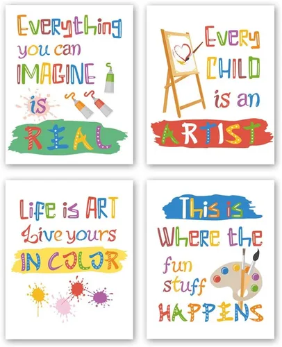 Miniatura 36 de CHDITB Divertidas impresiones artísticas con citas de lectura, juego de 6 marcos motivacionales positivos para leer más, póster para lectores