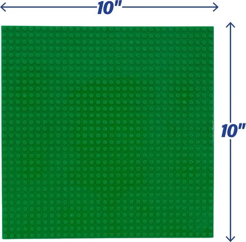 Miniatura 2 de Placas base clásicas para ladrillos de construcción – Juego de 6 placas de construcción grandes de 10 x 10 pulgadas (multicolores) – Conectividad