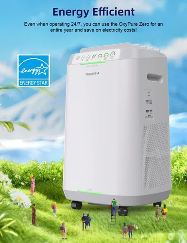 Miniatura 9 de Nuwave OxyPure ZERO - Purificador de aire inteligente, gran área de hasta 2,002 pies cuadrados, filtración de aire dual de 4 etapas, rejillas