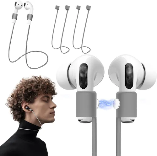 Miniatura 9 de KASOTT Ultra Strong Magnetic AirPods Straps,Neck Rope Cord,Anti-Lost Straps for Airpods 4,3,2,1&Airpods Pro 2/1 Naranja