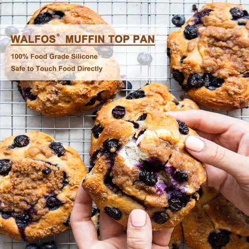 Miniatura 4 de Walfos Juego de Moldes de Silicona para Copetes de Magdalenas, Moldes Antiadherentes para Hornear Pasteles Whoopie, Grado Alimenticio y Sin BPA