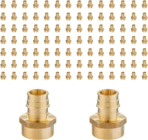 Miniatura 20 de Paquete de 2 accesorios de expansión Niikappu Pex-A, adaptador de flujo completo NPT hembra de 1 pulgada Pex-A x 1 pulgada, accesorio de tubería