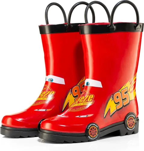Miniatura 2 de Disney Cars - Botas de lluvia de goma impermeables fáciles de poner con estampado de personajes McQueen para niños (niñosniños pequeños)