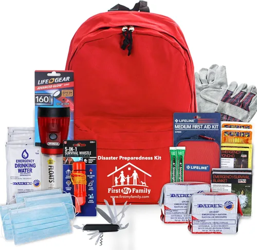 Miniatura 11 de First My Family Bolsa de evacuación de emergencia de 72 horas para 1 persona, kit de supervivencia todo en uno para la familia. Prepárate