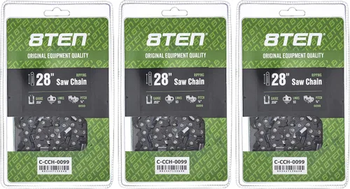 Miniatura 131 de 8TEN Cadena de motosierra semi cincel de 6 pulgadas .050 1/4 42 DL para Worx WG320 Black & Decker LLP120 (paquete de 3)