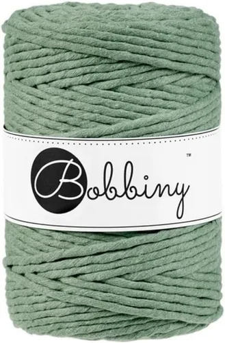 Miniatura 11 de Bobbiny Cordón de macramé XXL de 0.197 in de una sola capa (aguamarina), 108 yardas/330 pies (100% algodón reciclado)