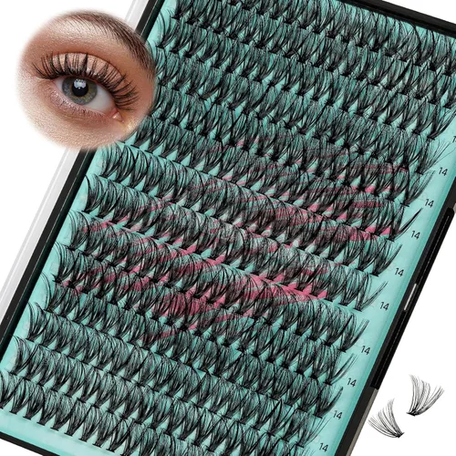Miniatura 28 de Kit de Extensión de Pestañas, Kit de Racimos de Pestañas DIY 168Pcs con Pegamento de Unión y Sello Impermeable, Removedor de Pestañas para Kit
