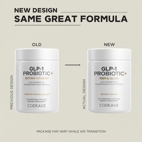 Miniatura 3 de Codeage GLP-1 Probiotic+ - Probióticos vivos Akkermansia, Clostridium, Bifidobacterium, probiótico de inulina de achicoria, suplemento