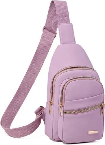 Miniatura 28 de Banelu Mochila Pequeño Bolso Bandolera para Mujeres de Moda, Bolso Pequeño de Cadera de Cruz Mochila de Senderismo de Viaje