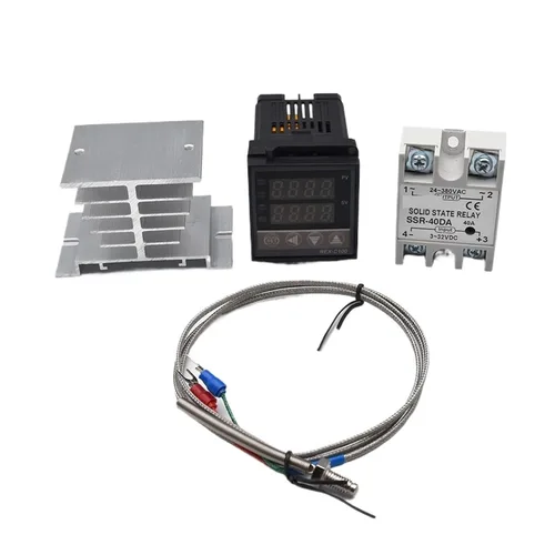 Miniatura 5 de Controlador digital de temperatura REX-C100 REX C100 Termostato + 40DA SSR Relé+Termopar K Sonda de 3.3 ft (juego B)