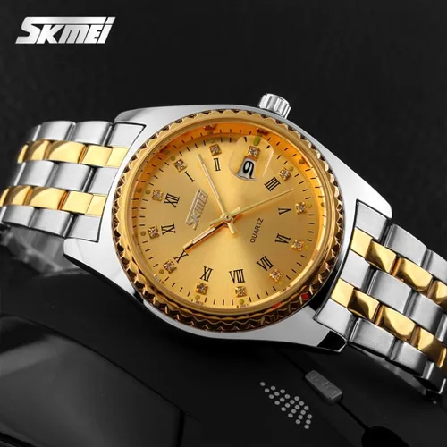 Miniatura 3 de SKMEI Watches for Couples Men and Women His and Hers Pair Watch Set Husband Wife Valentines Matching Wedding Gifts Classic Stainless Luxry Business
