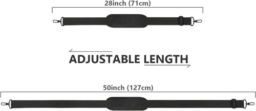 Miniatura 4 de Ytonet Correa para el hombro, correa de hombro acolchada universal ajustable de 52 pulgadas para laptop, cinturón cómodo de repuesto con ganchos