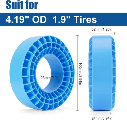 Miniatura 2 de INJORA Espuma de inserciones de goma de silicona para neumáticos de 4.173-4.252 in 1.9" (azul)